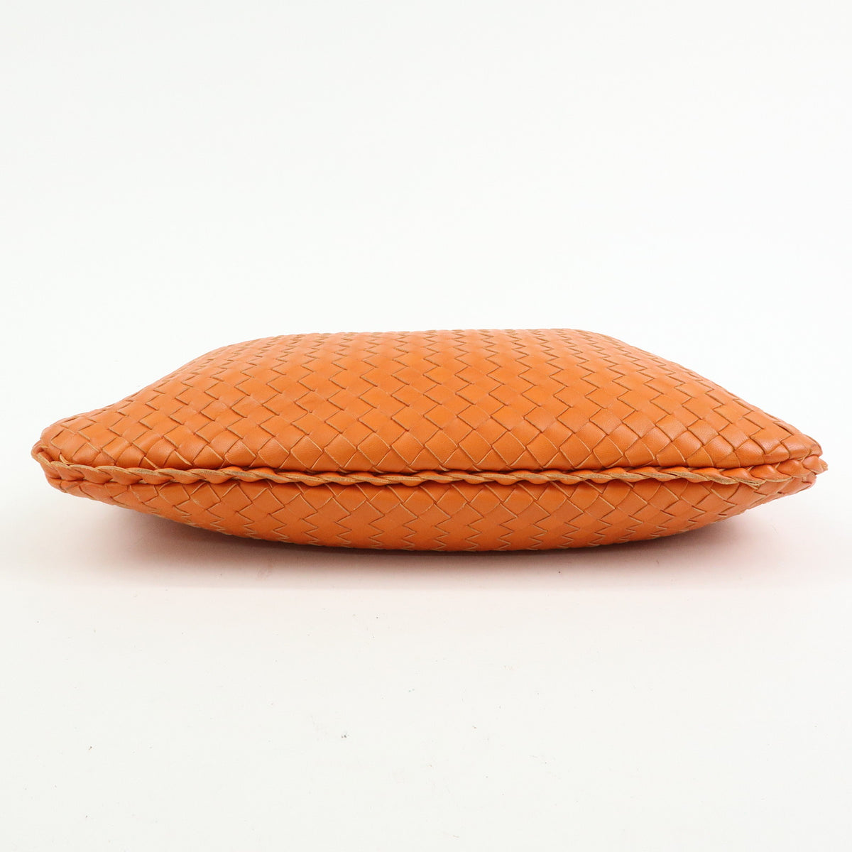 BOTTEGA VENETA Hobo Intrecciato Leather Shoulder Bag Orange 115653