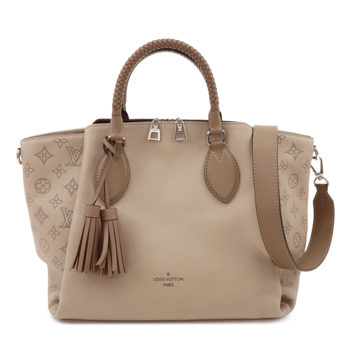 Louis Vuitton Monogram Mahina Omeah Leather 2Way Hand Bag Galet M55031