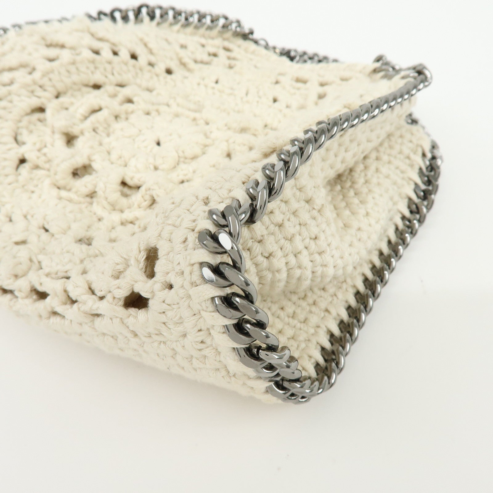 STELLA MCCARTNEY Falabella Canvas Crochet 2Way Hand Bag 391698