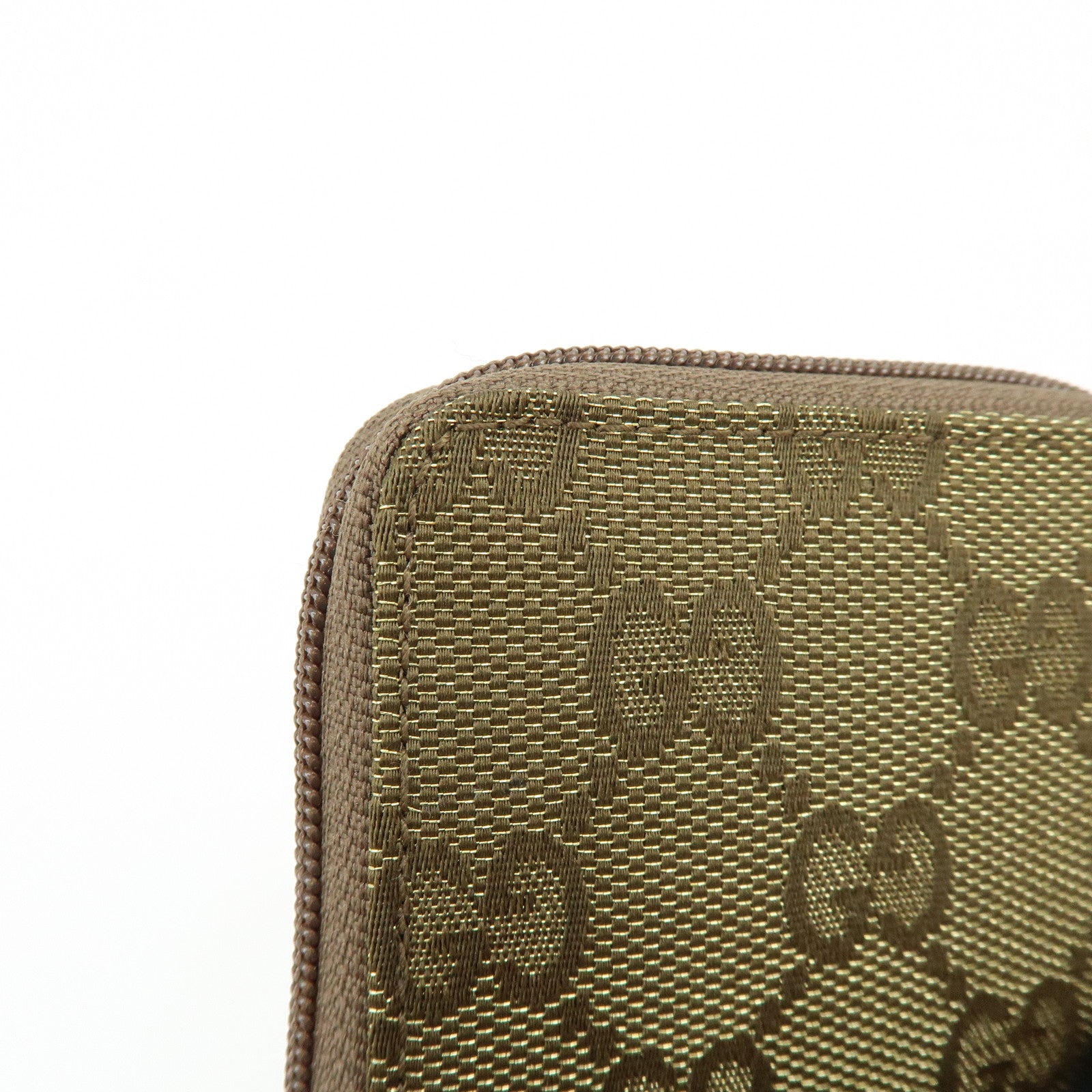 GUCCI GG Canvas Compact Coin Case Coin Purse Brown Khaki 030・0416
