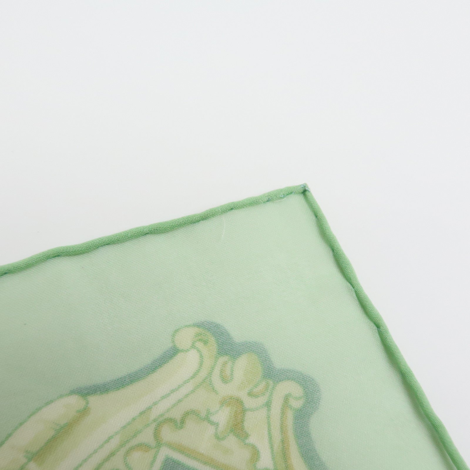 HERMES Carre 90 Silk 100% Scarf LES CLES THE KEYS RARE Light Green