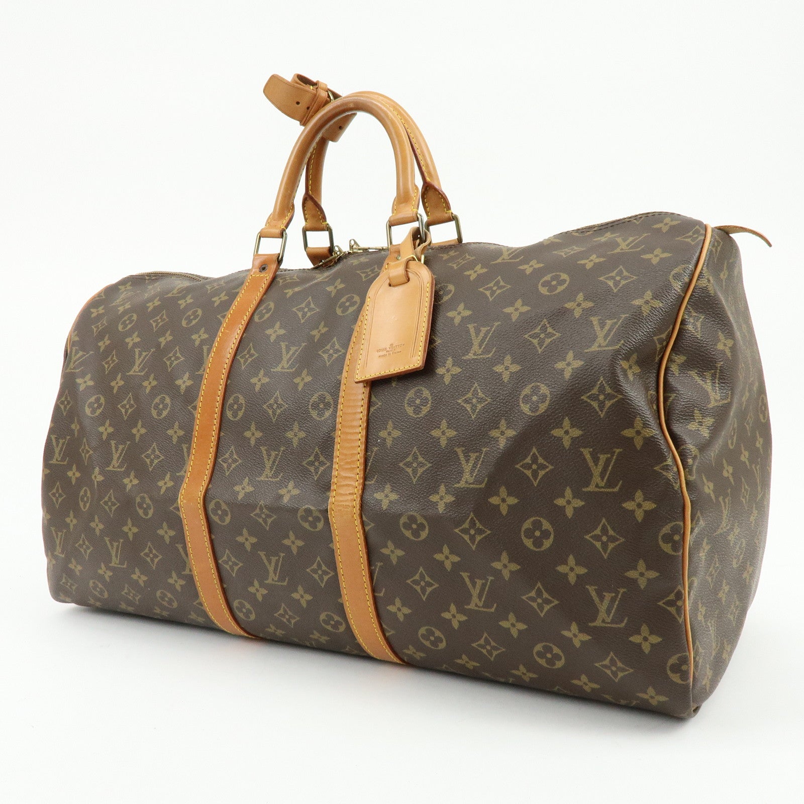 Louis Vuitton Monogram Keep All 55 Boston Bag Brown M41414