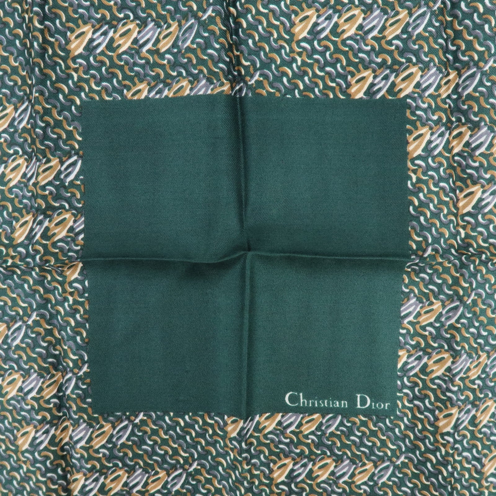 Christian Dior Set of 2 Silk 100% Scarf Tribal Print Multicolor