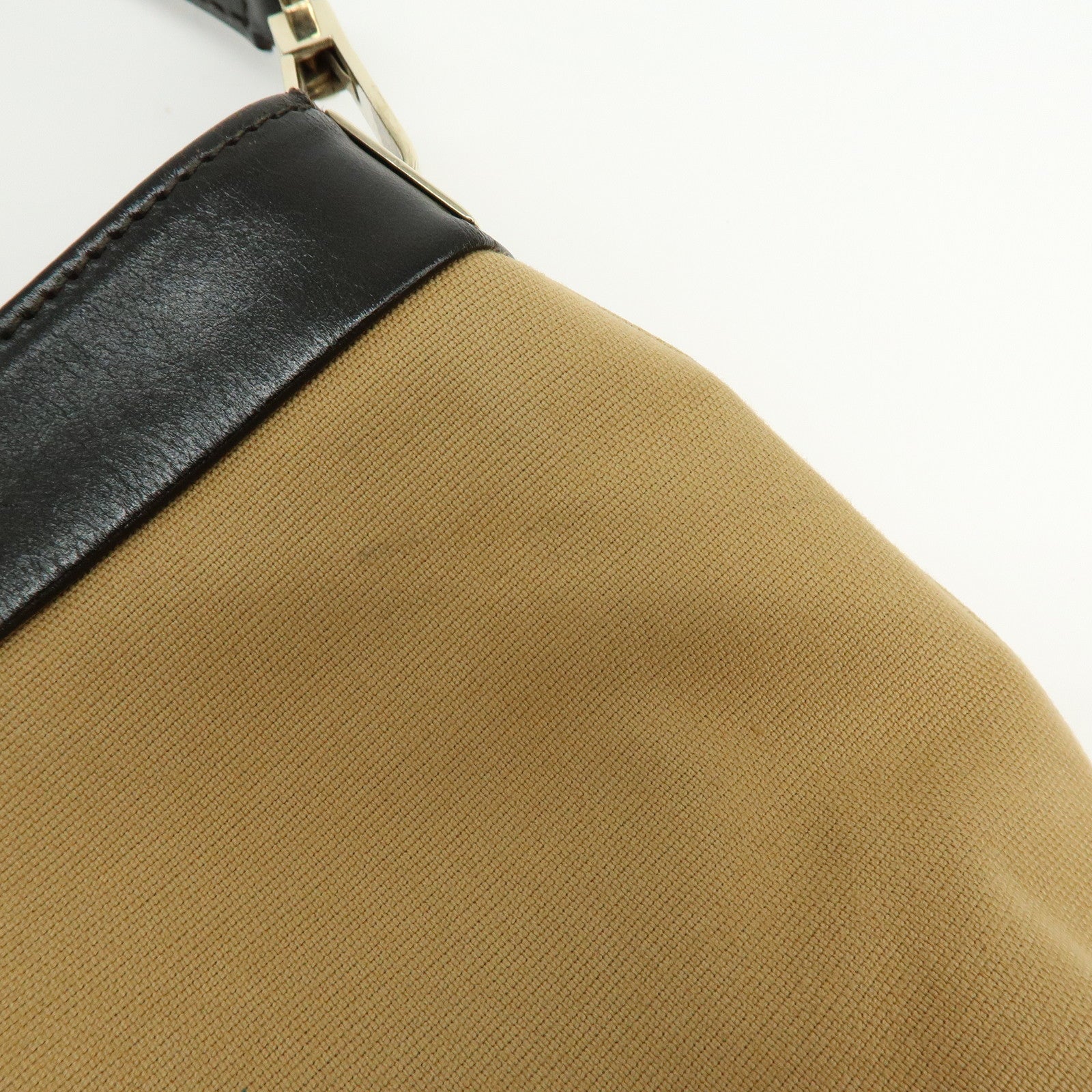 GUCCI Sherry Canvas Leather Shoulder Bag Beige Brown 001・4231