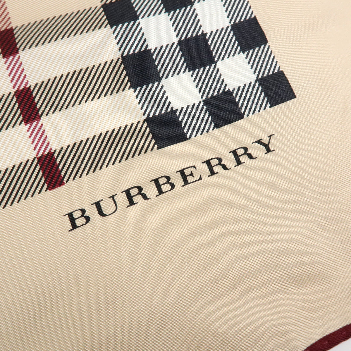 YSL BURBERRY Lot of 2 Silk 100% Scarf Nova Plaid Flower Blue Beige
