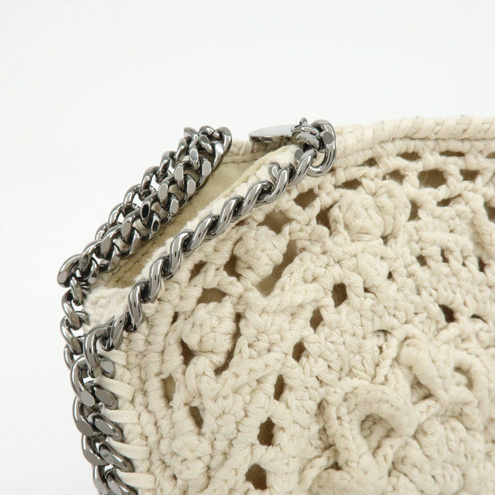 STELLA MCCARTNEY Falabella Canvas Crochet 2Way Hand Bag 391698