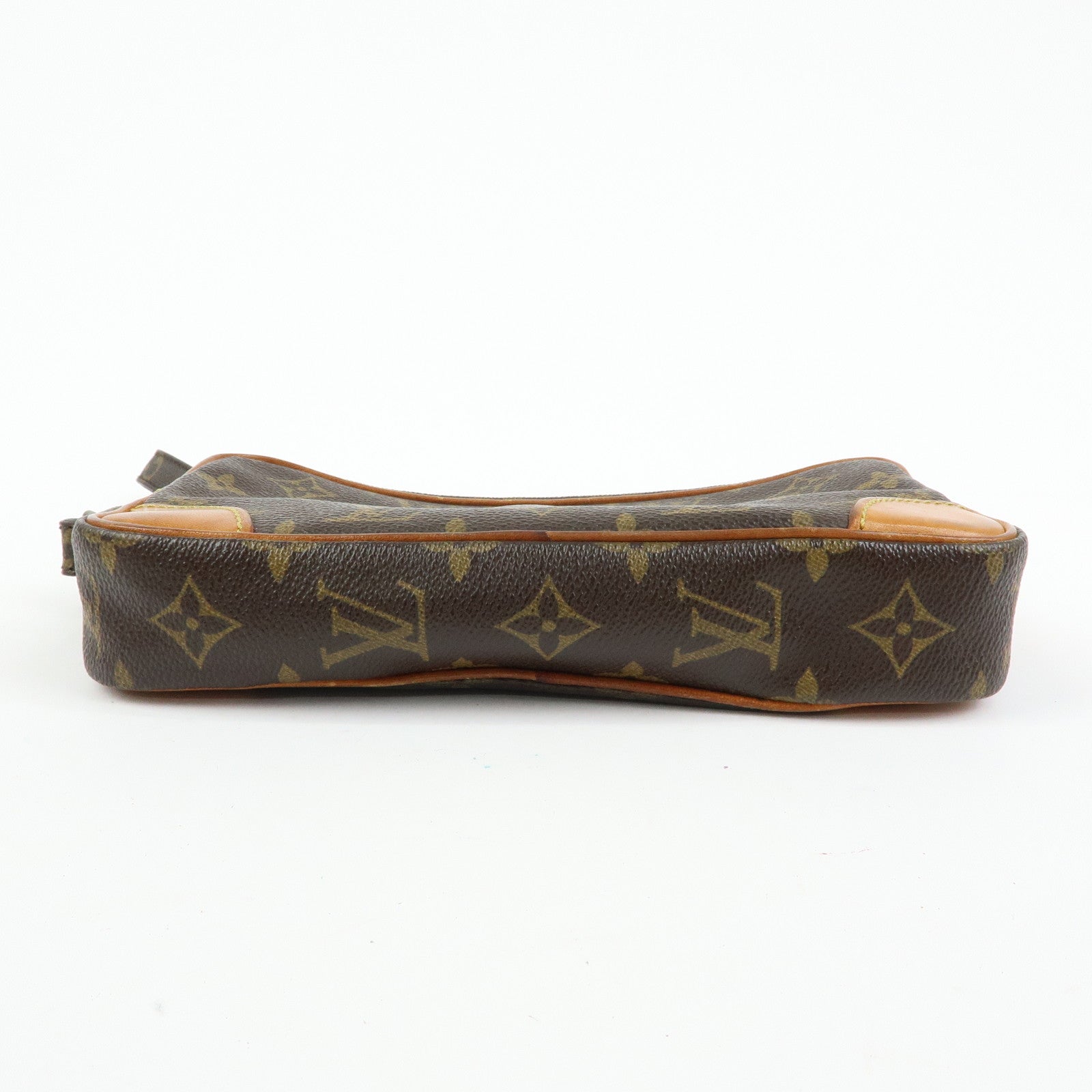 Louis Vuitton Monogram Marly Dragonne PM Clutch Bag Brown M51827