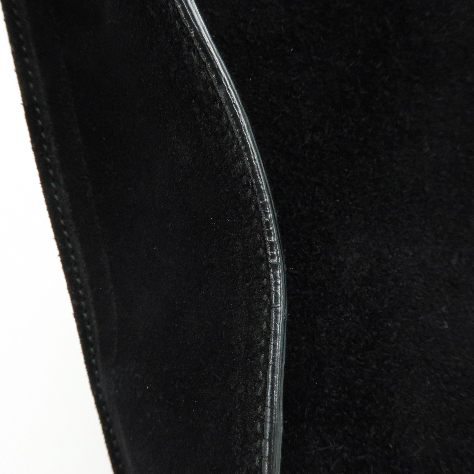 SAINT LAURENT PARIS Sac de Jour Leather Suede Hand Bag Black 319910