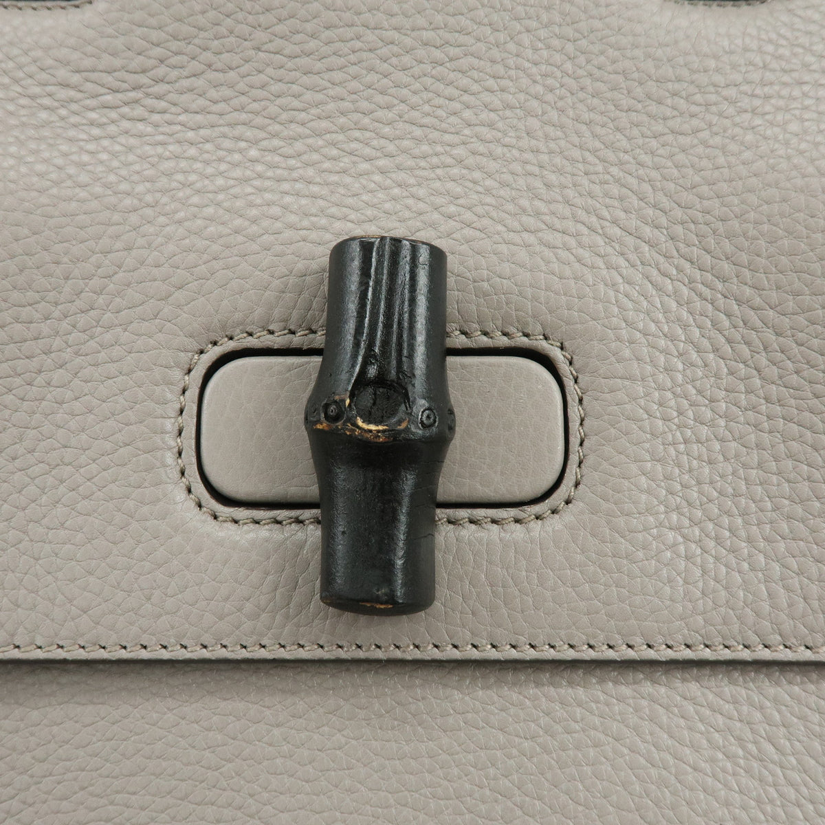 GUCCI Bamboo Leather 2WAY Bag Shoulder Bag Grey 392013