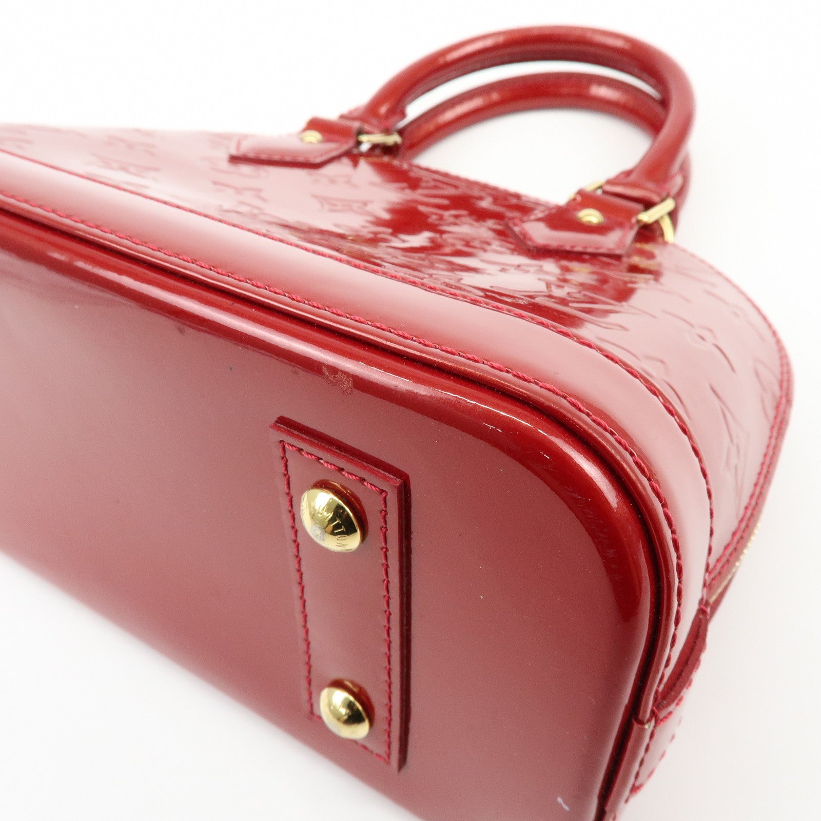 Louis Vuitton Monogram Vernis Alma BB 2Way Bag Red M91606