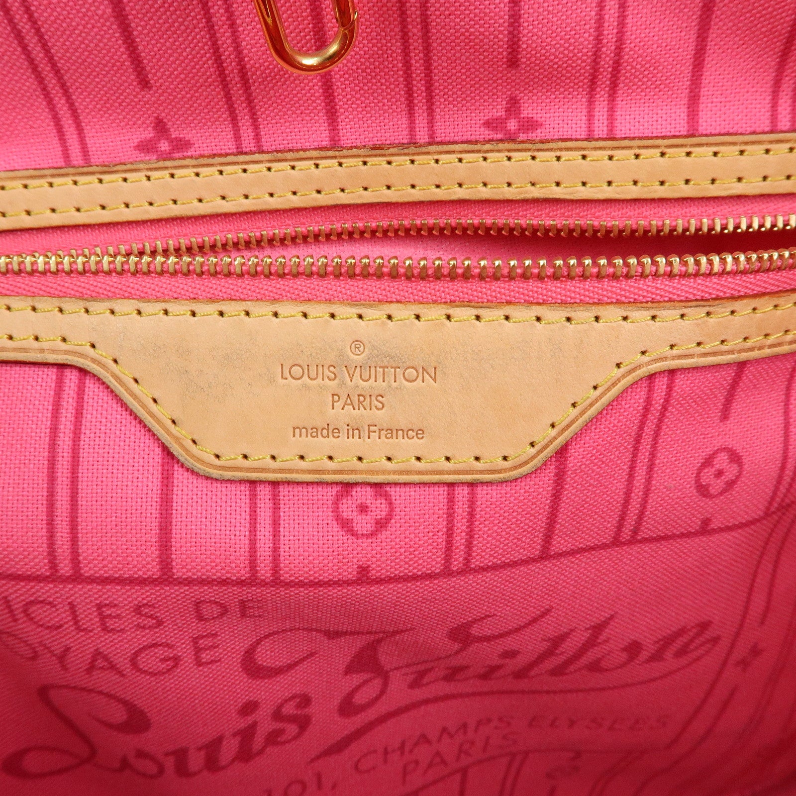 Louis Vuitton Monogram Rose Neverfull MM Tote Shoulder Bag M48613