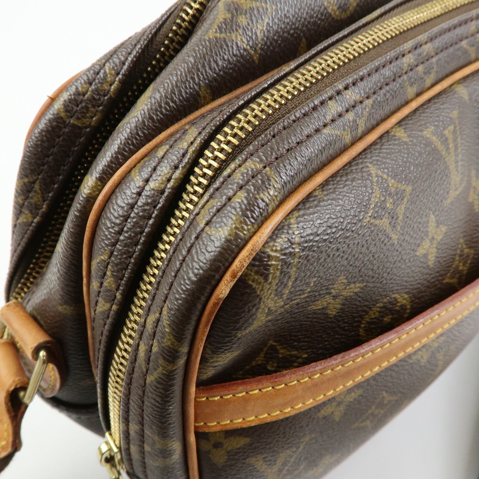 Louis Vuitton Monogram Reporter PM Shoulder Crossbody Bag Brown M45254