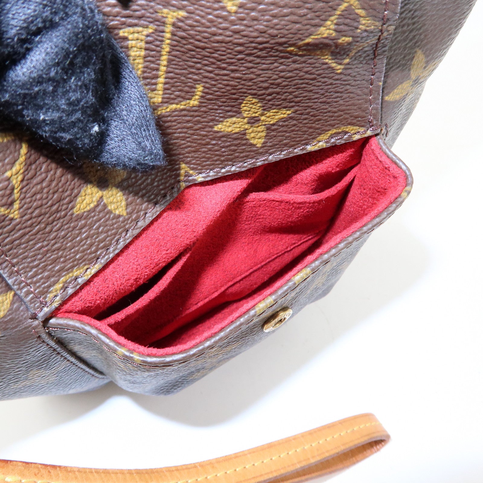 Louis Vuitton Monogram Partition Pouch Wristlet Bag Brown M51901
