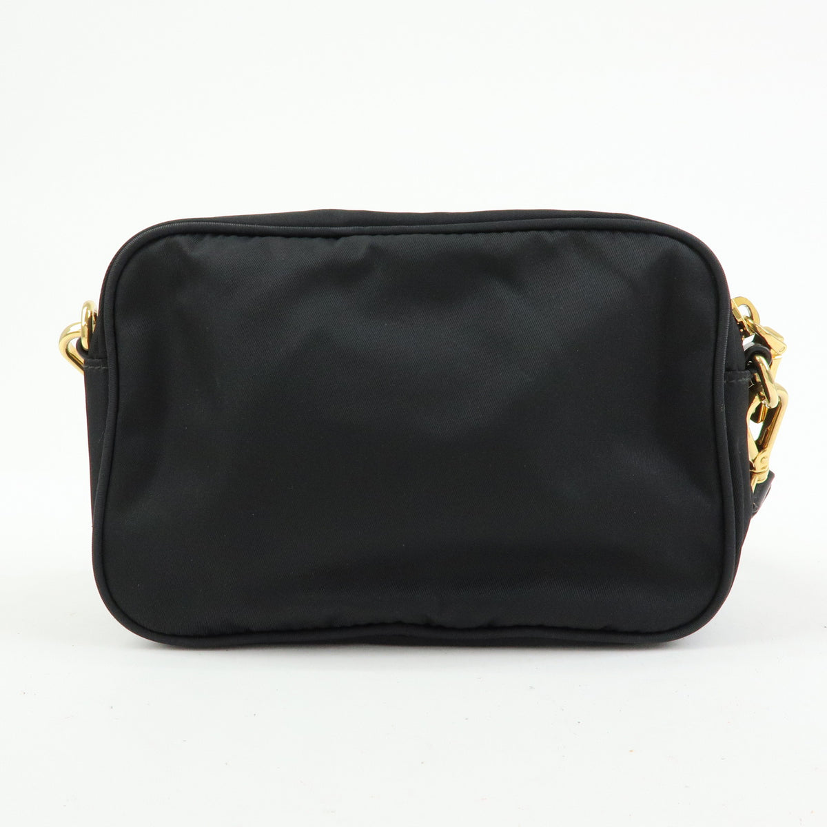 PRADA Nylon Leather Mini Shoulder Bag Crossbody Bag Black