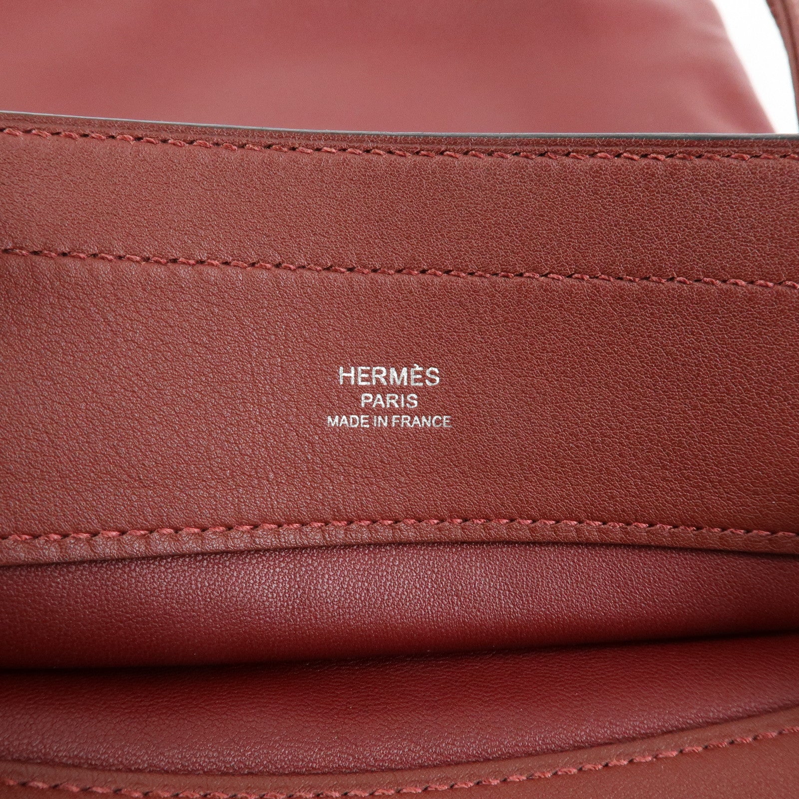 HERMES Sac Aline Mini Veau Swift Shoulder Bag C Stamped Rouge H