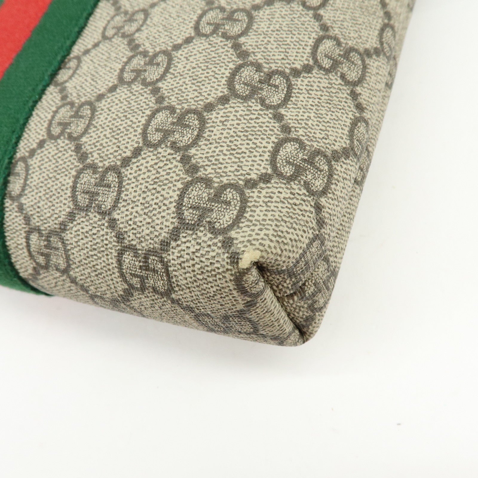 GUCCI Sherry GG Supreme Leather Shoulder Crossbody Bag Beige 471454
