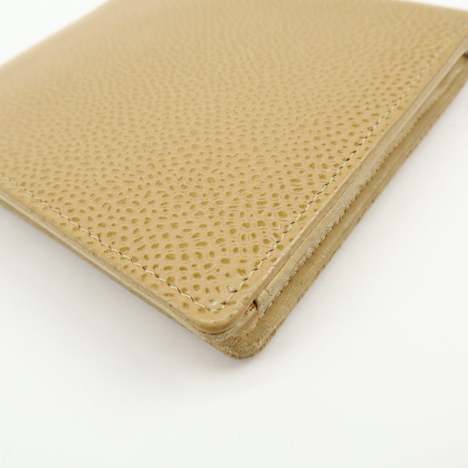 CHANEL COCO Mark Caviarskin Compact Wallet Beige
