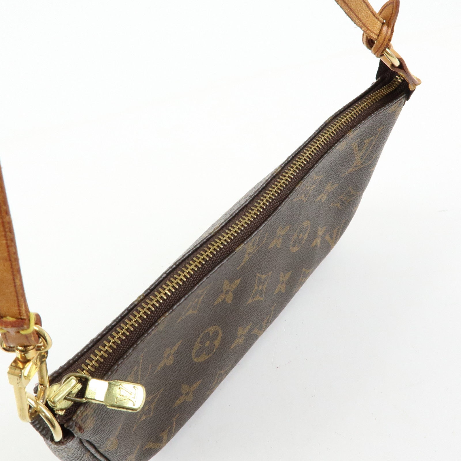 Louis Vuitton Monogram Pochette Accessoires Hand Bag Brown M51980