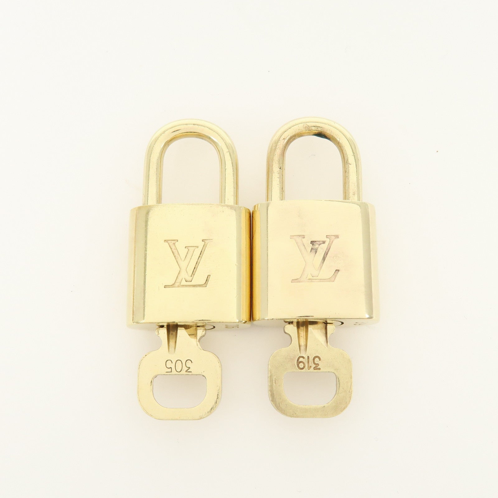 Louis Vuitton Lot of 10 Lock & Key Cadena Key Lock Gold