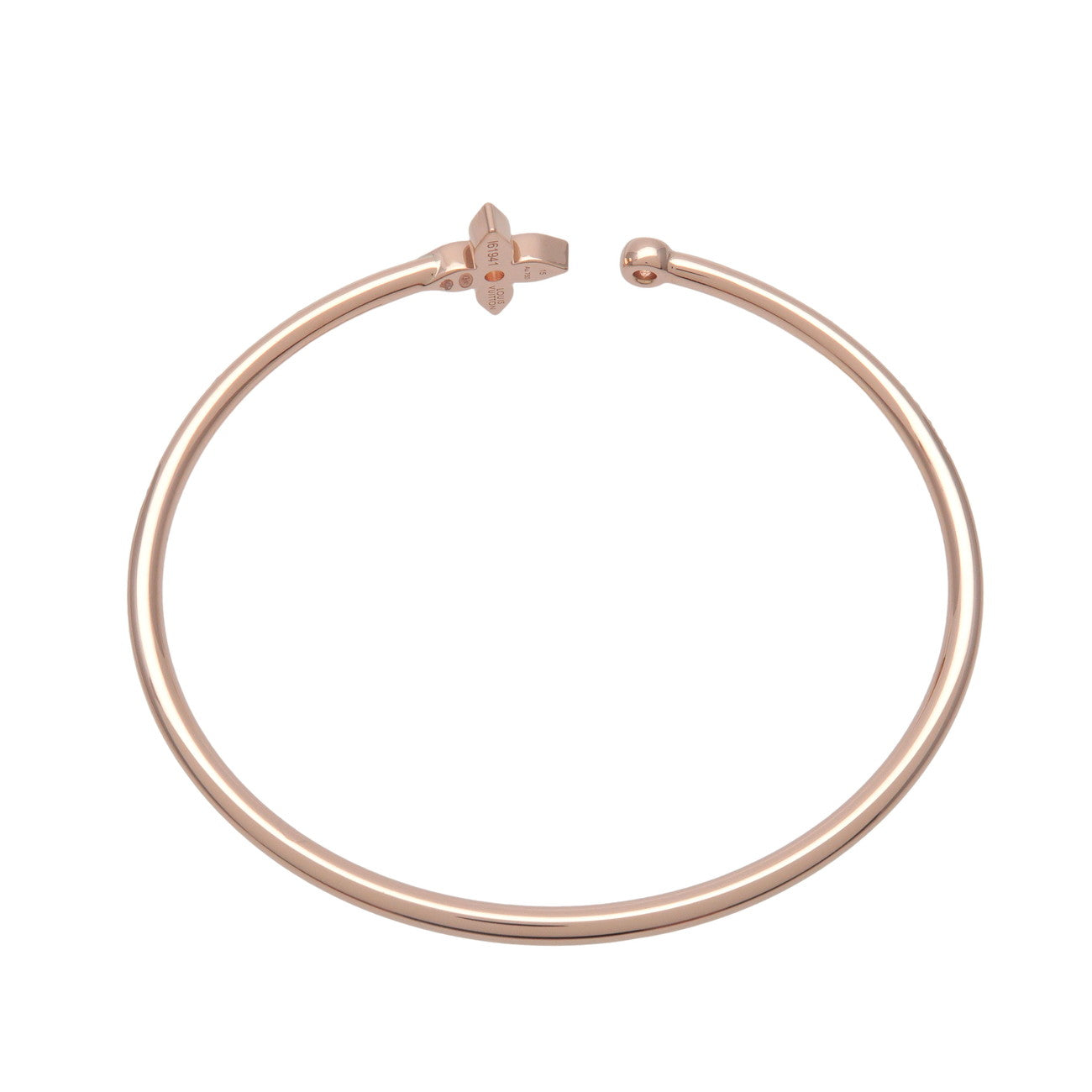Louis Vuitton Blossom Twist Bracelet K18 750PG Diamonds Size S Q95690