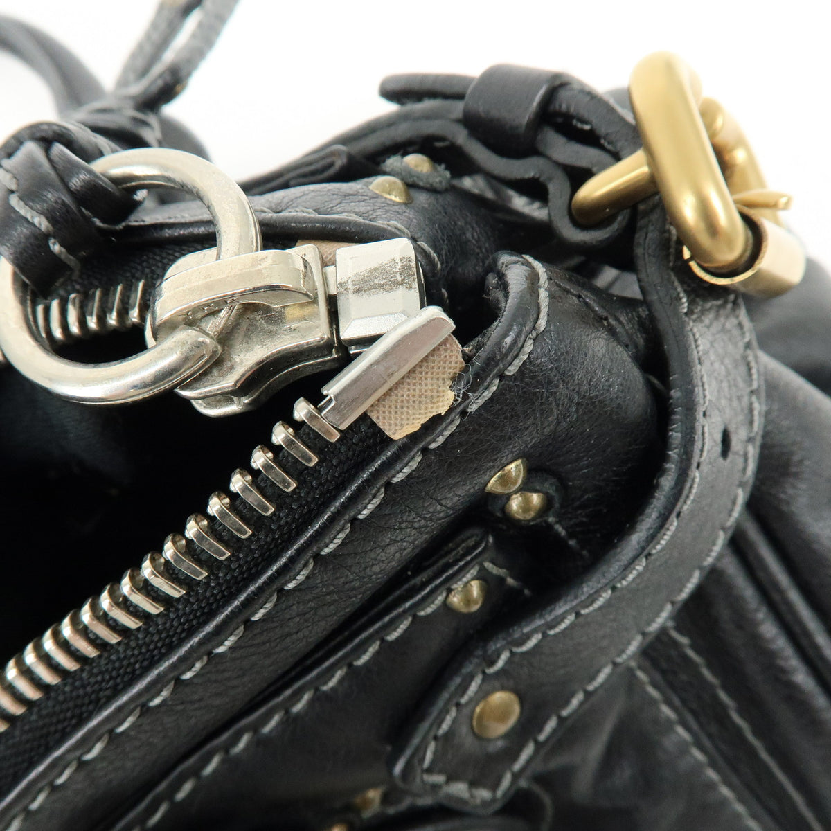 Chloe Paddington Leather Hand Bag Shoulder Bag Black