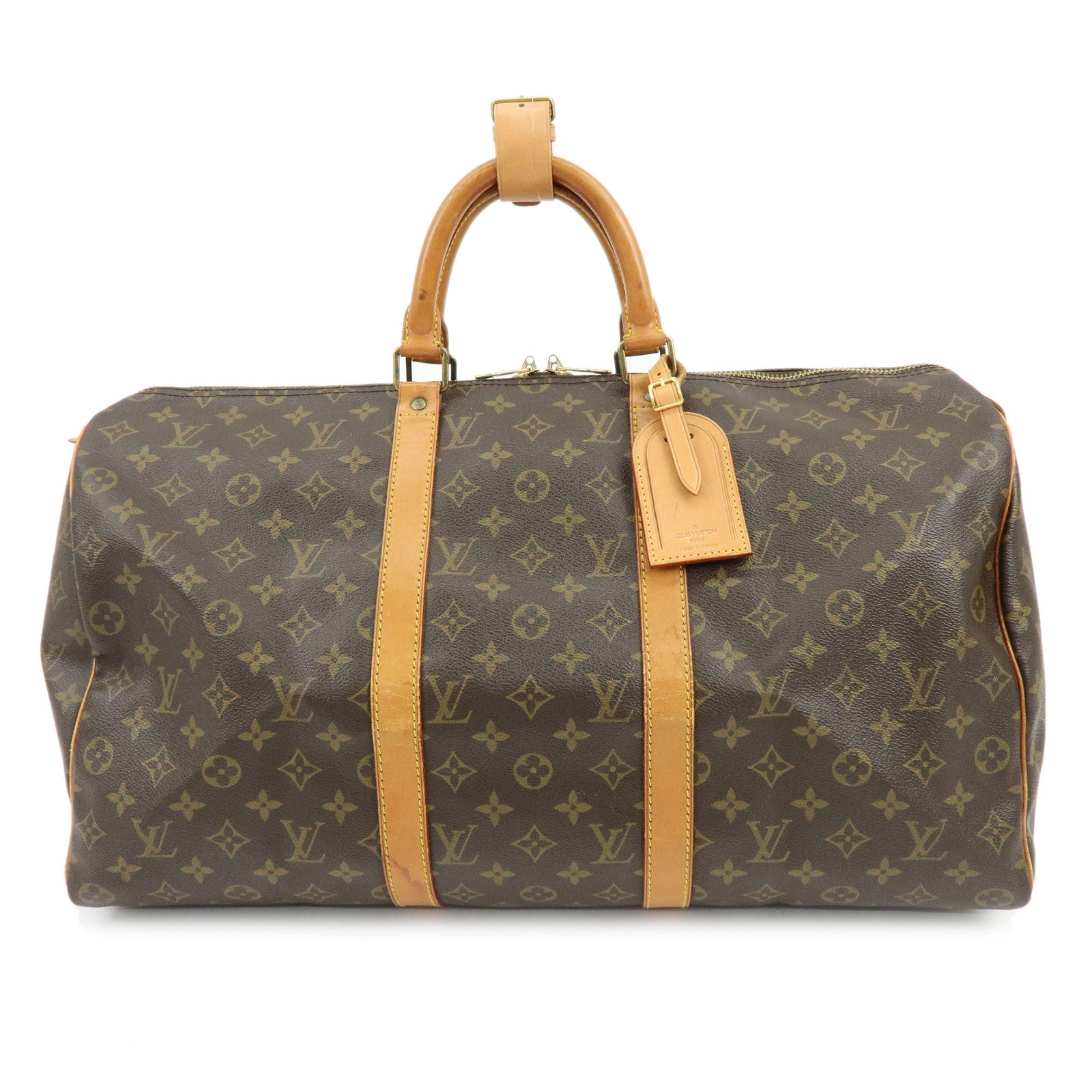 Louis Vuitton Monogram Keep All 50 Boston Bag Brown M41426