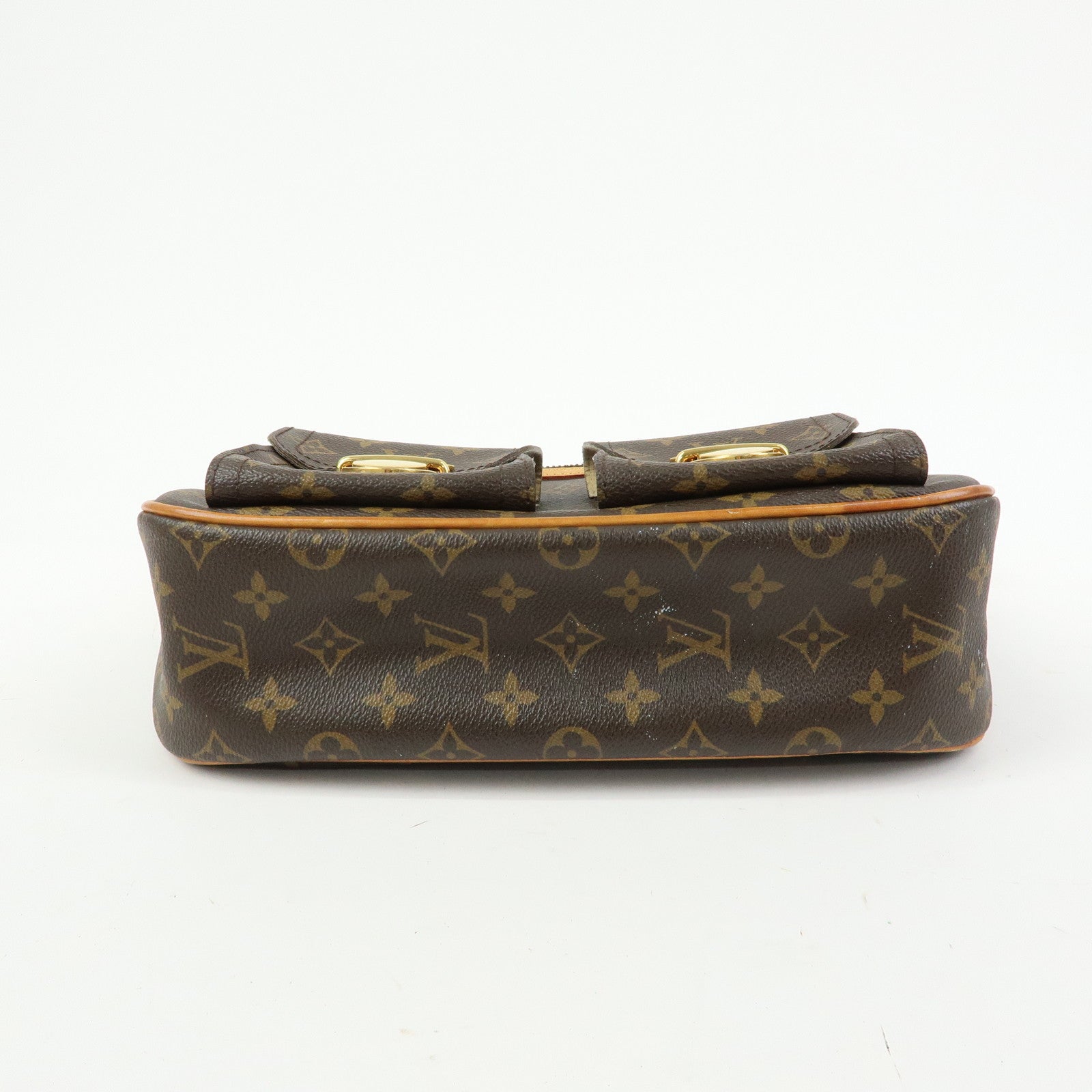 Louis Vuitton Monogram Hudson GM Canvas Shoulder Bag Brown M40045