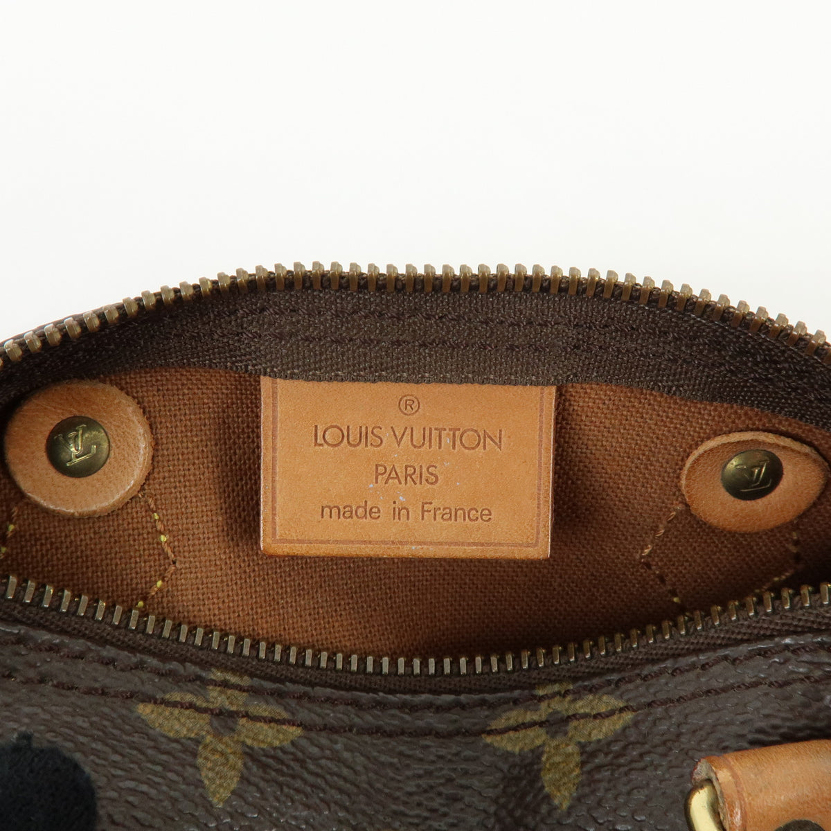 Louis Vuitton Monogram Mini Speedy Hand Bag Brown M41534