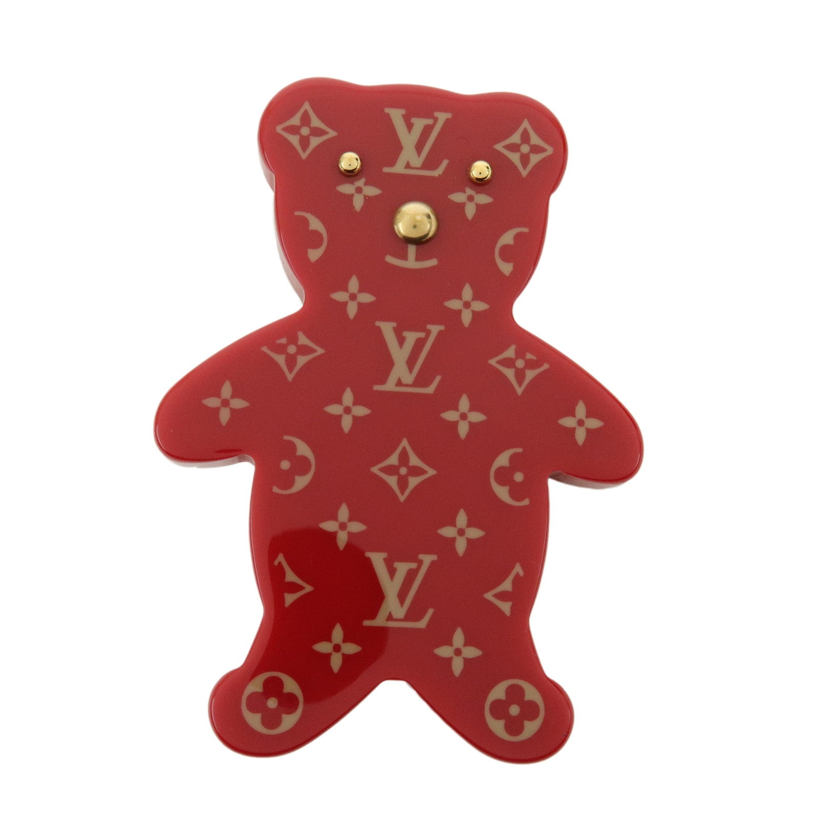 Louis Vuitton Monogram Plastic Broche Nunnours Teddy Bear M64939