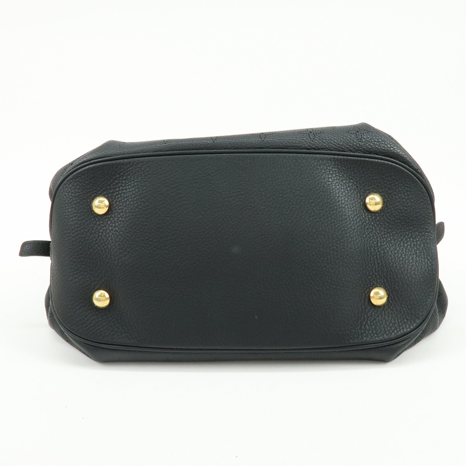 Louis Vuitton Monogram Mahina L Leather Shoulder Bag Noir Black M95765