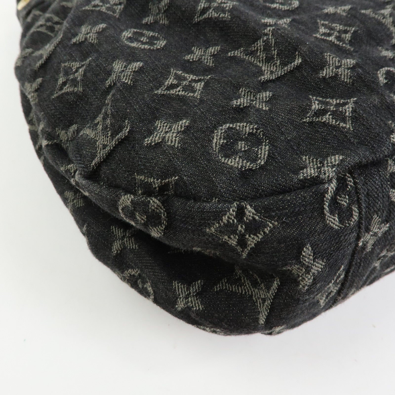 Louis Vuitton Monogram Denim Daily PM Leather Shoulder Bag Noir M40494