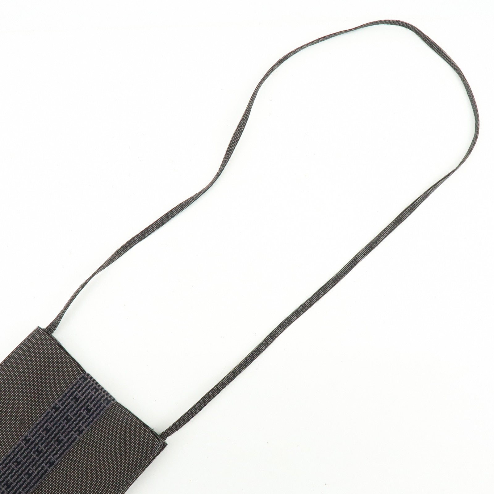 HERMES Herline Canvas Shoulder Bag Crossbody Bag Grey