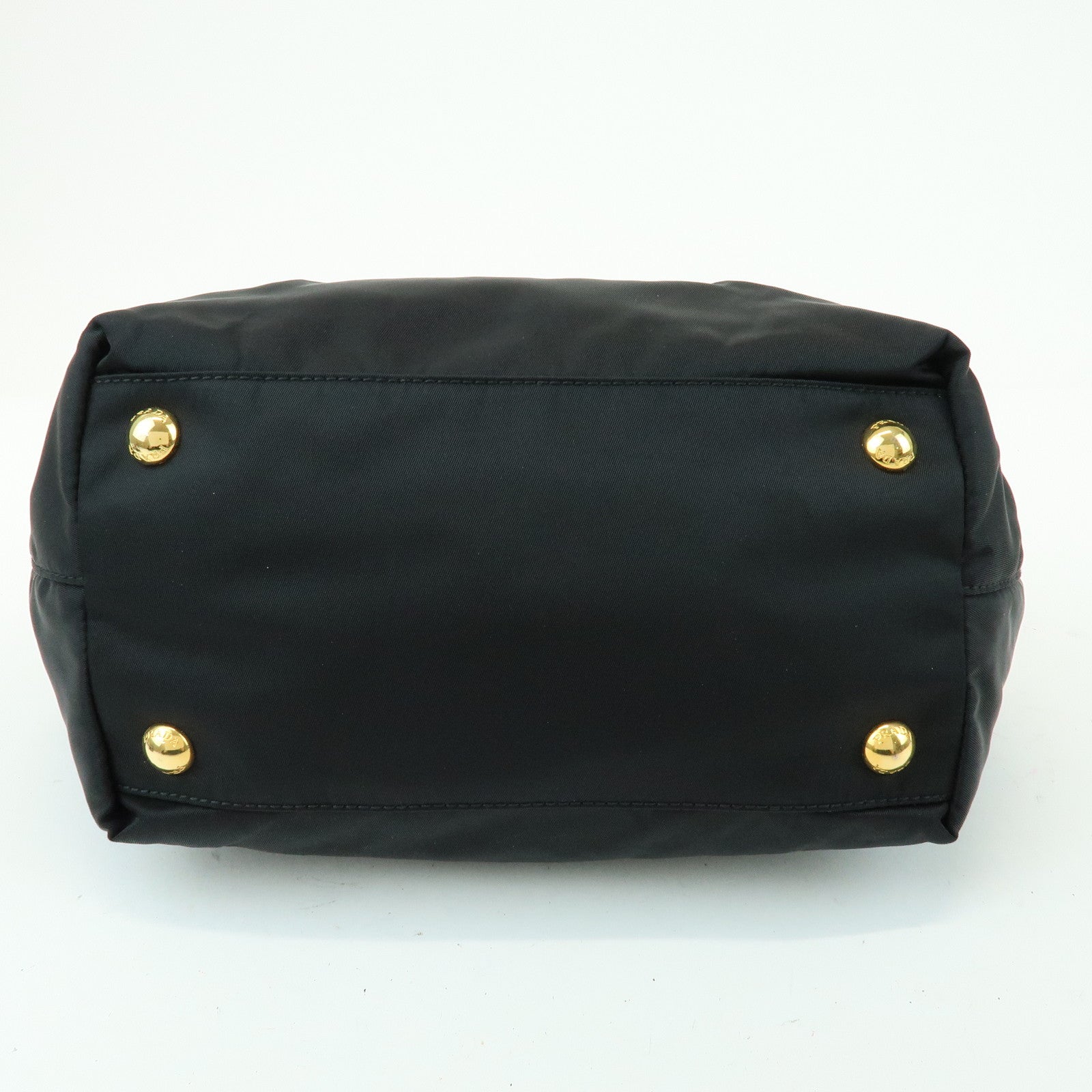 PRADA Nylon Leather Ribbon 2Way Bag Hand Bag Shoulder Bag Black