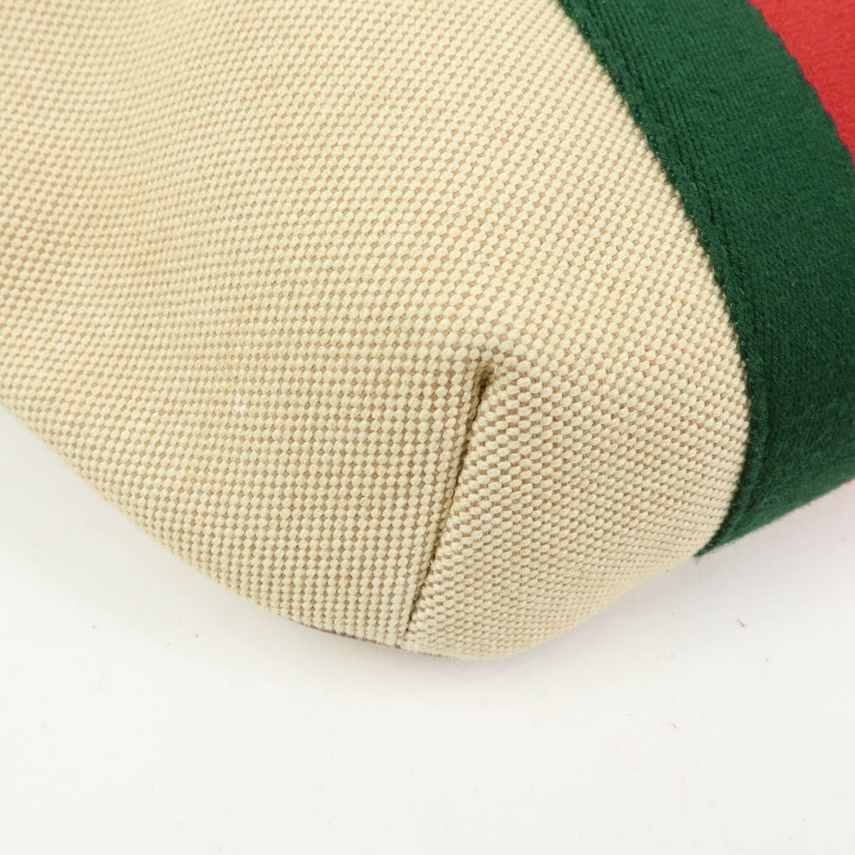 GUCCI Sherry Interlocking G Canvas Leather Waist Body Bag Beige 575082