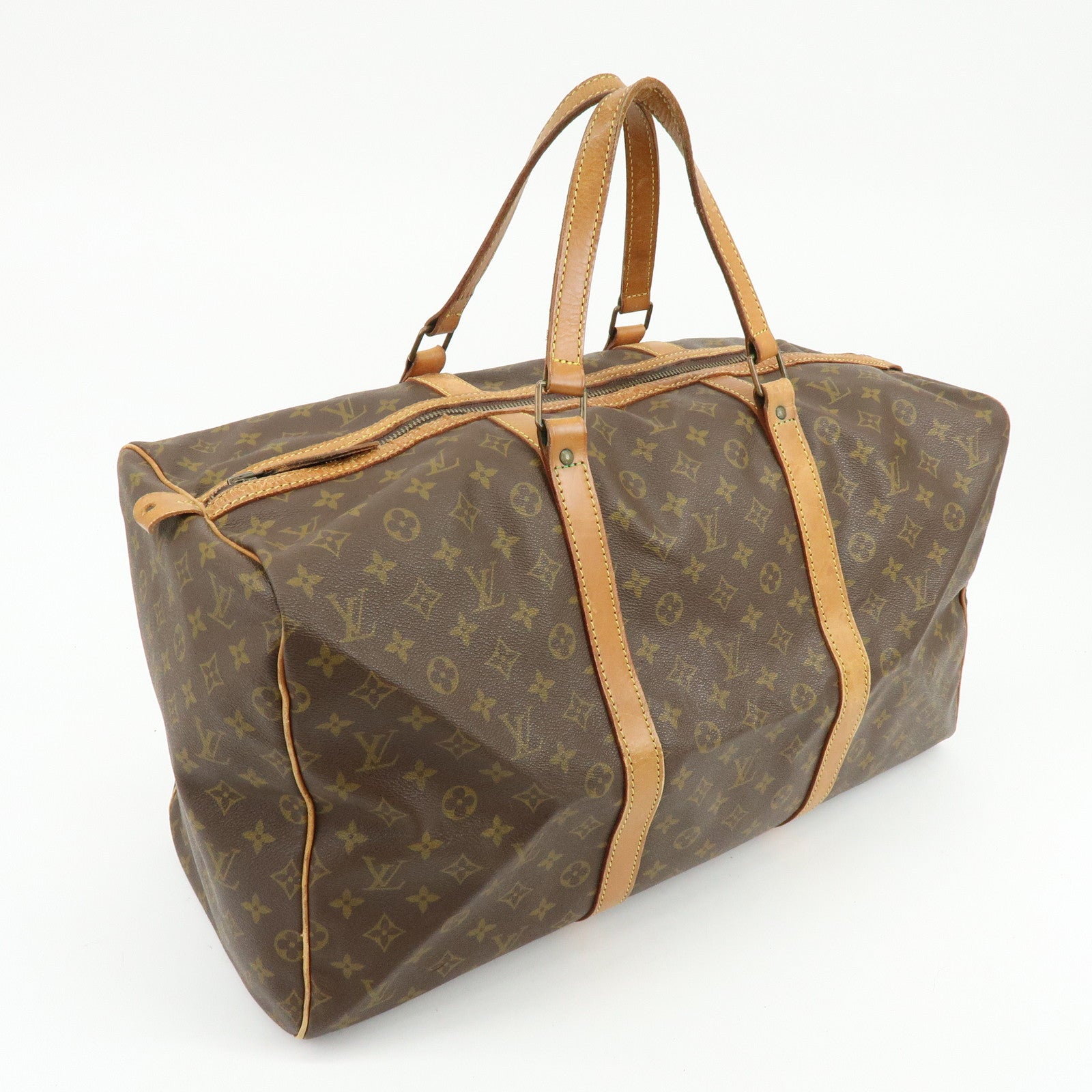 Louis Vuitton Monogram Sac Souple 55 Boston Bag Brown M41622