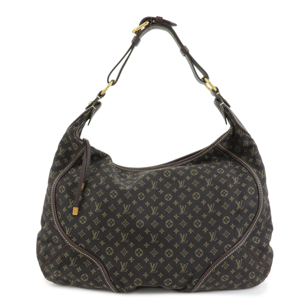 Louis Vuitton Monogram Mini Lin Manon MM Shoulder Bag Ebene M95619