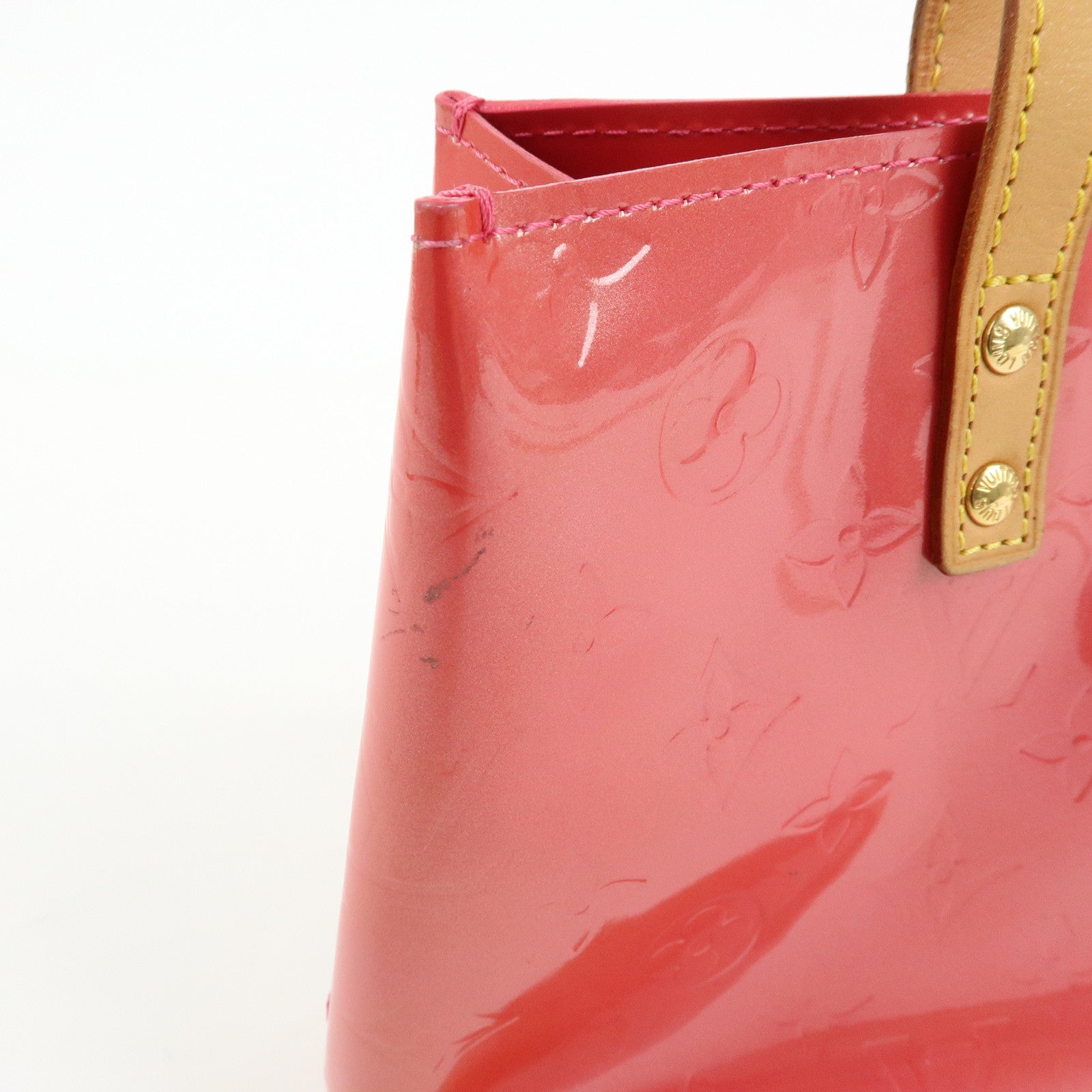 Louis Vuitton Monogram Vernis Reade PM Hand Bag Framboise M9132F