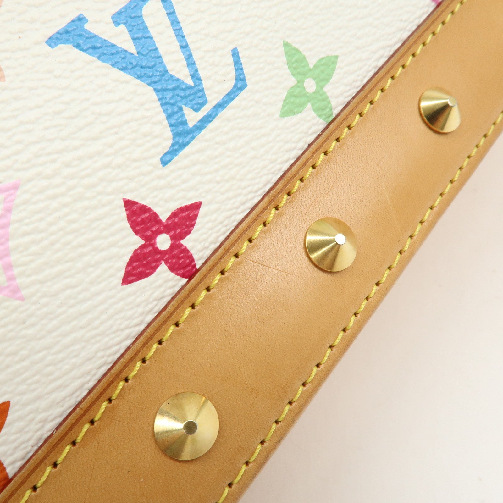 Louis Vuitton Monogram Multicolor Alma PM Hand Bag Blanc M92647