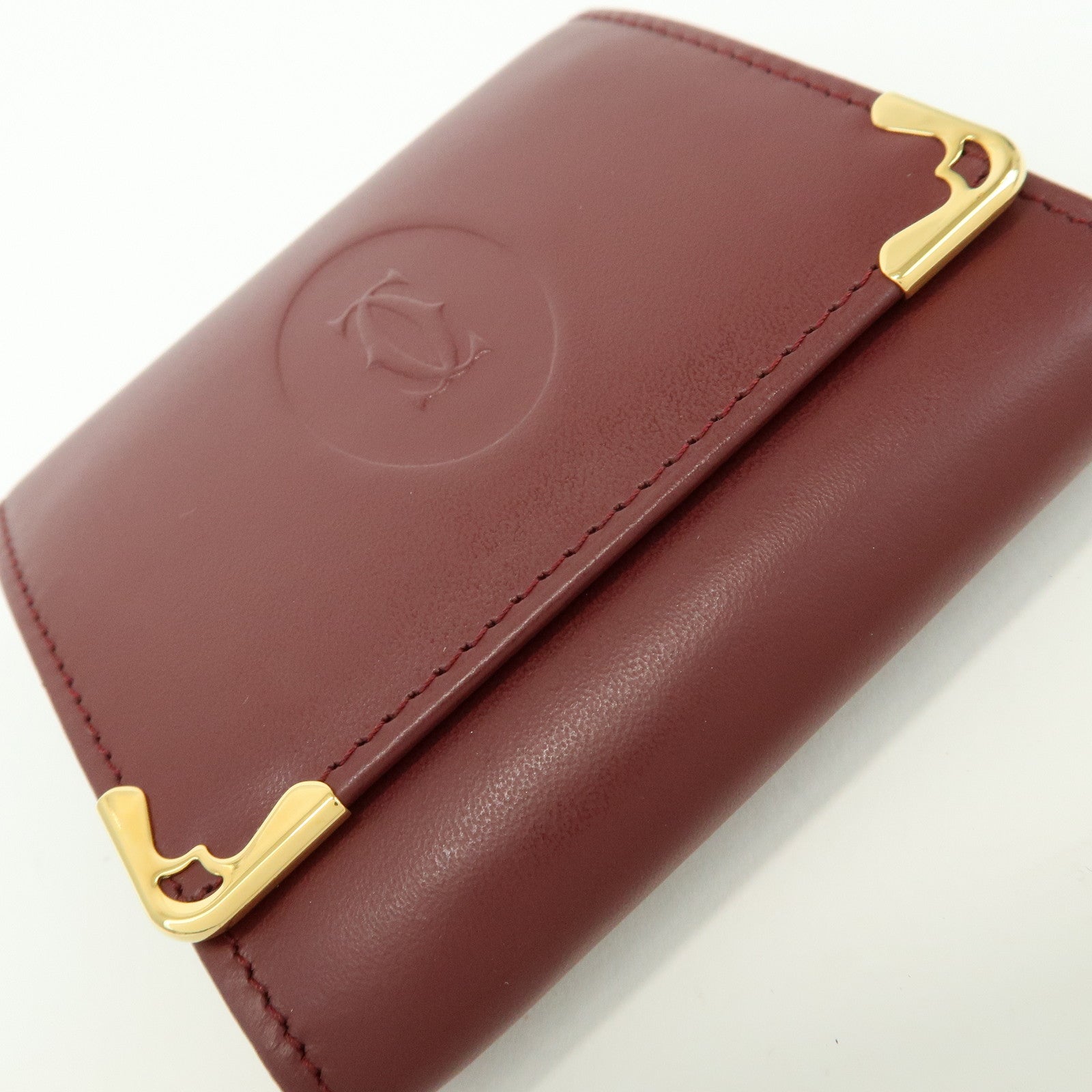 Cartier Must de Cartier Leather Coin Case Bordeaux