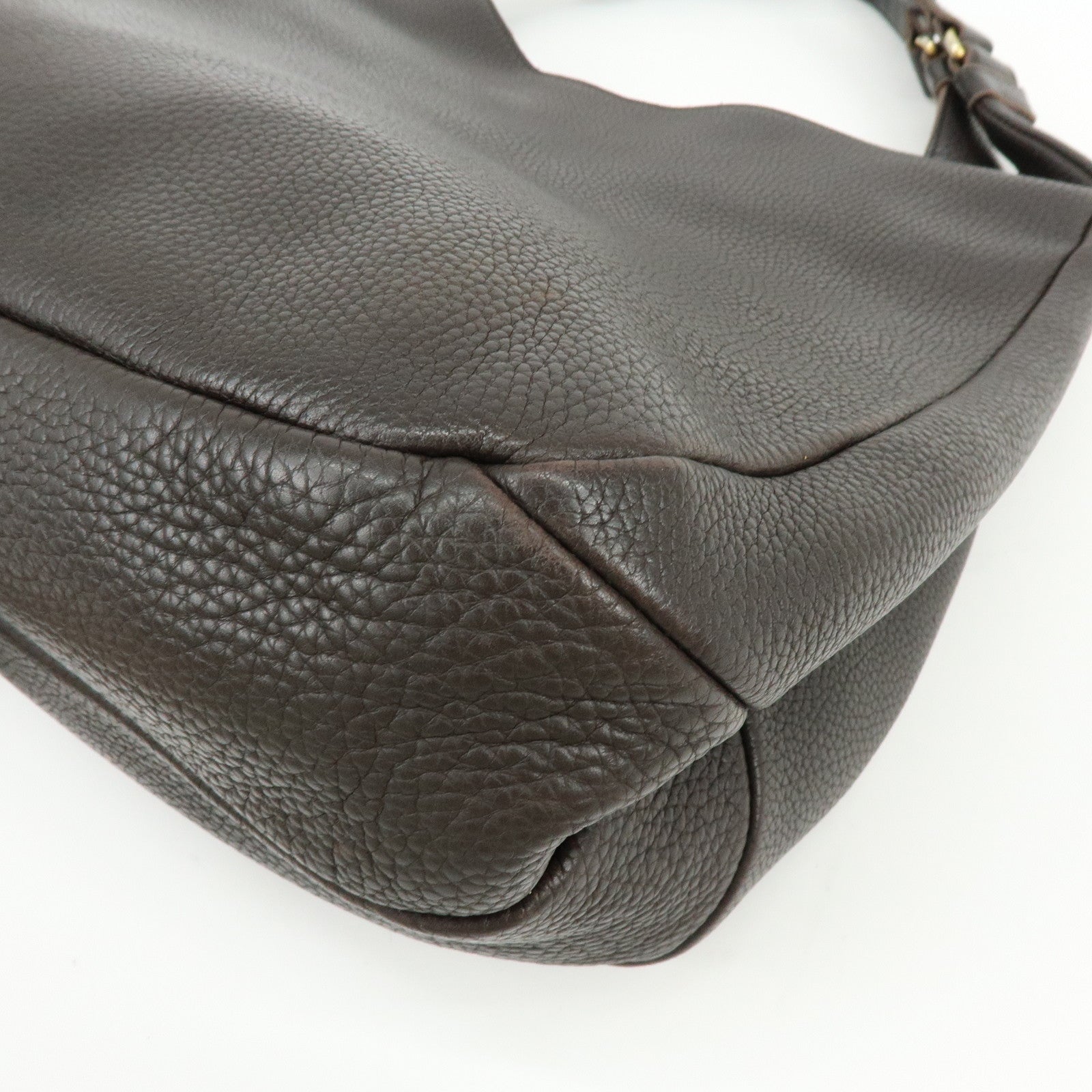 BOTTEGA VENETA Intrecciato Campana Large Leather Shoulder Bag Brown