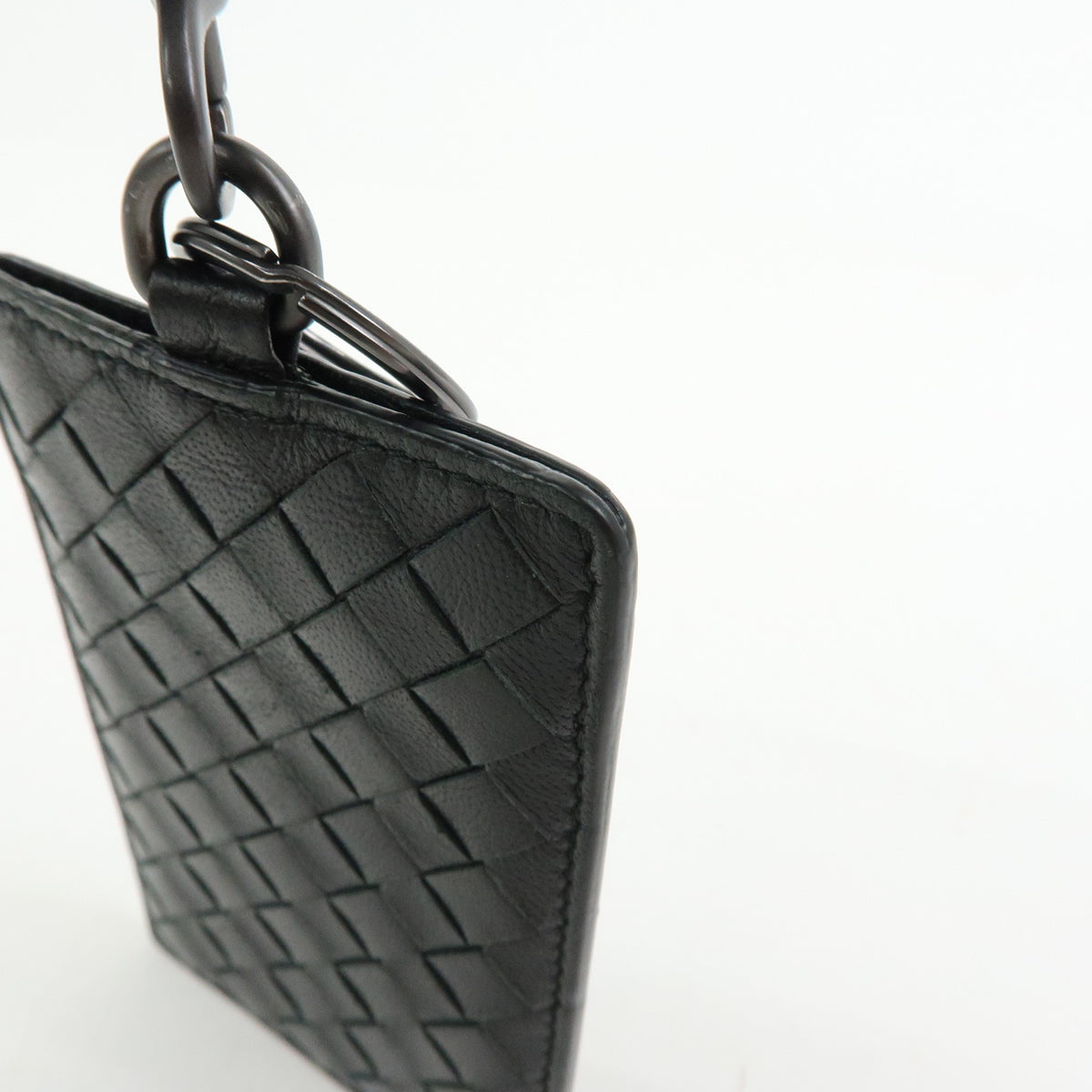 BOTTEGA VENETA Intrecciato Leather Shoulder Card Case Black
