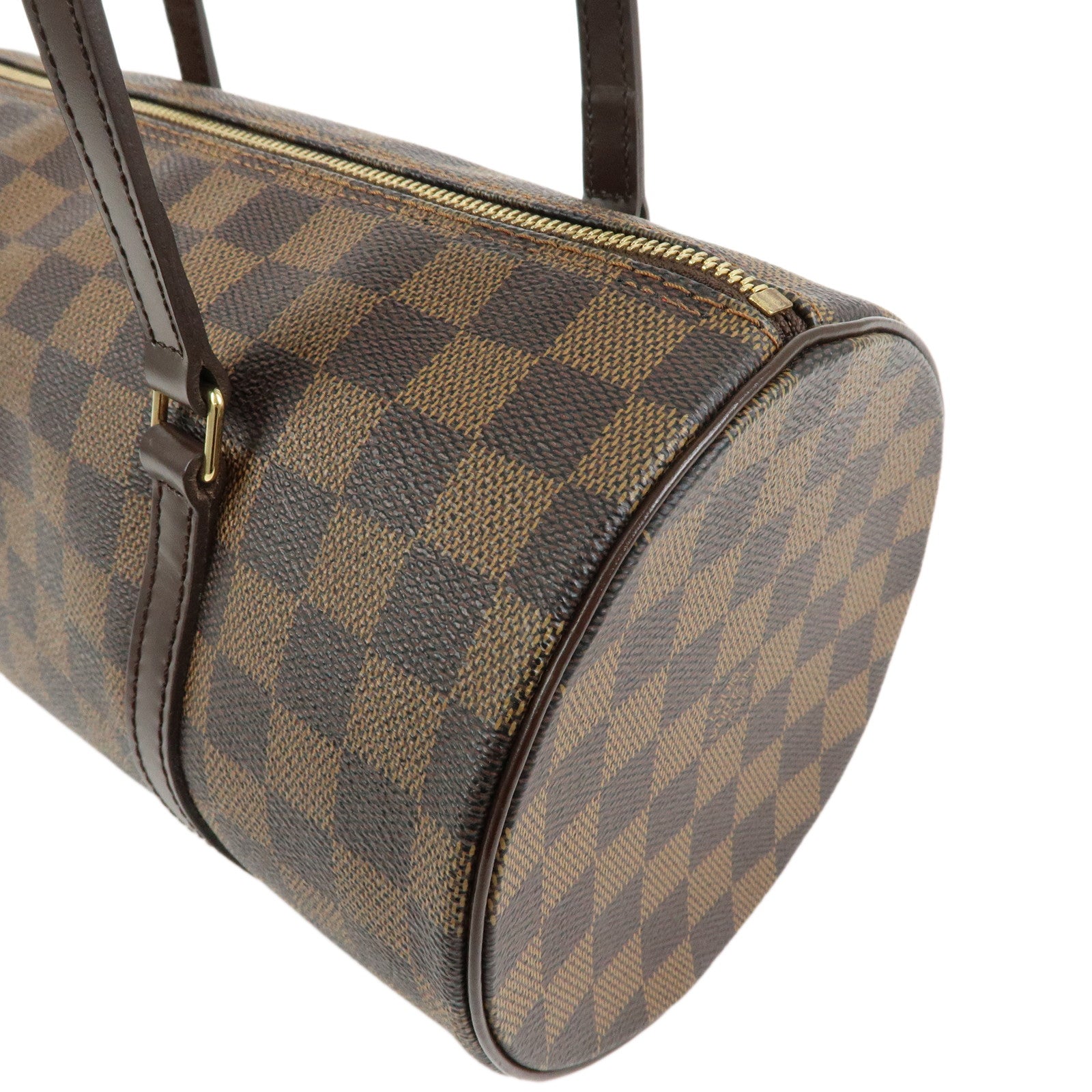 Louis Vuitton Damier Ebene Papillon 30 Hand Bag & Pouch Brown N51303
