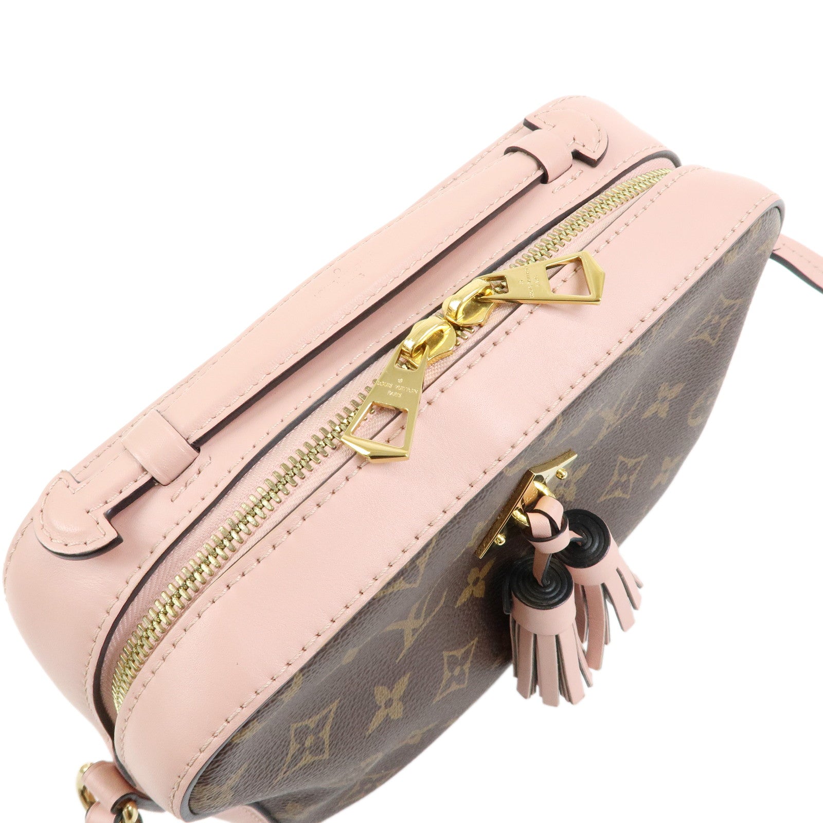 Louis Vuitton Monogram Saintonge Canvas Shoulder Bag Rose Poodle M44442