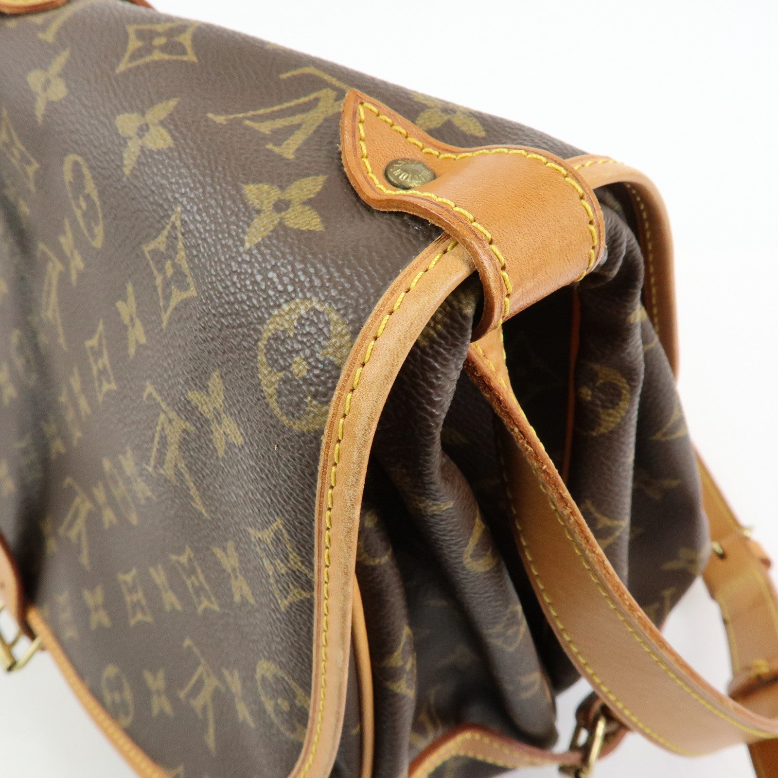 Louis Vuitton Monogram Saumur 35 Shoulder Bag Brown M42254