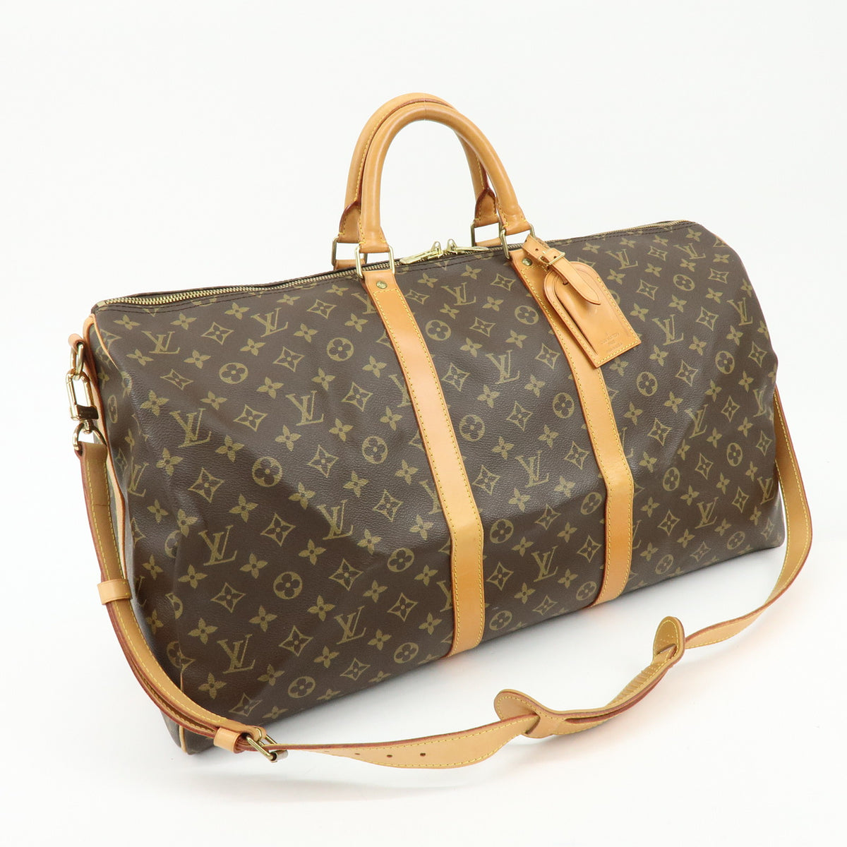 Louis Vuitton Monogram Keep All Bandouliere 55 Boston Bag M41414