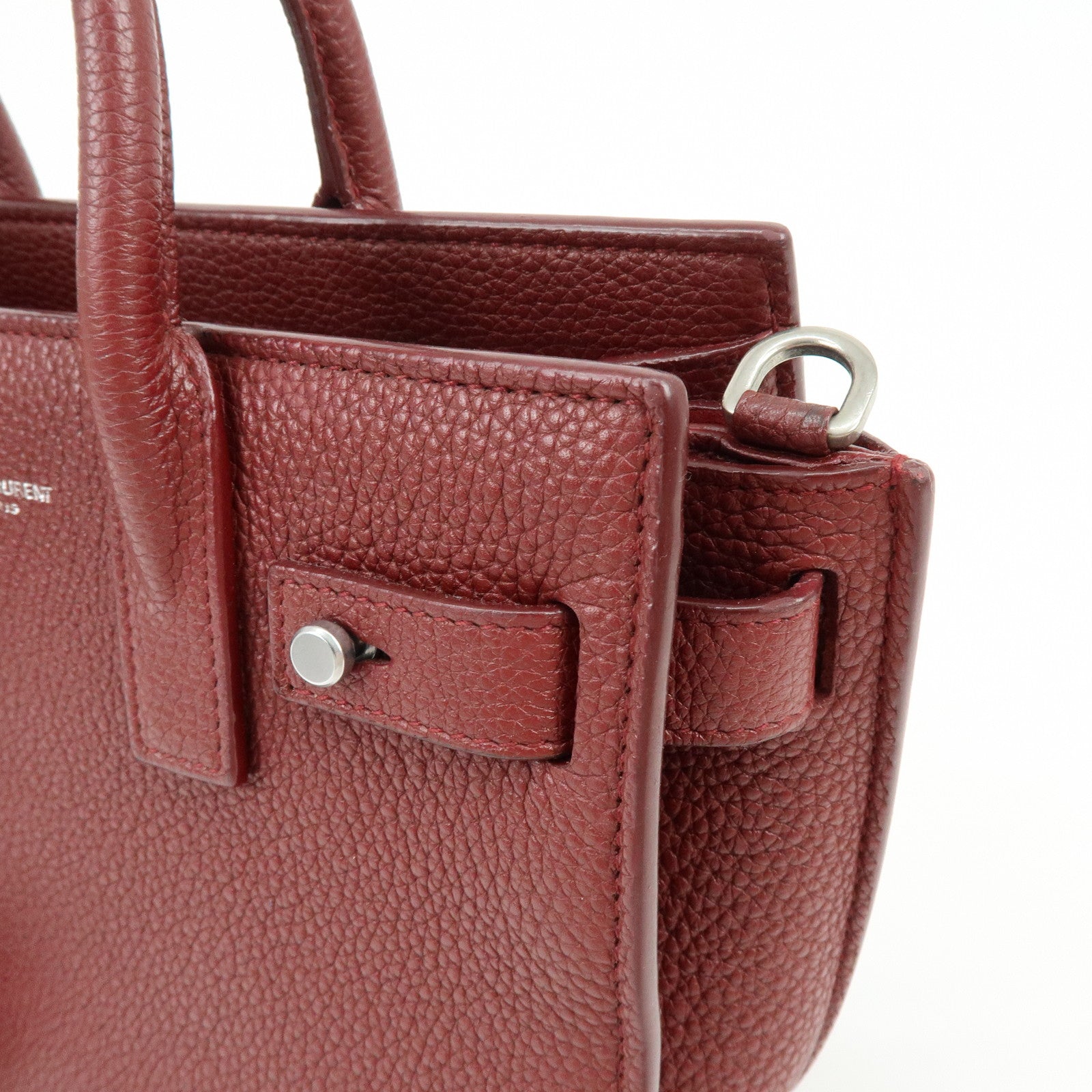 SAINT LAURENT PARIS Calf Leather Sac de Jour 2Way Hand Bag 485019