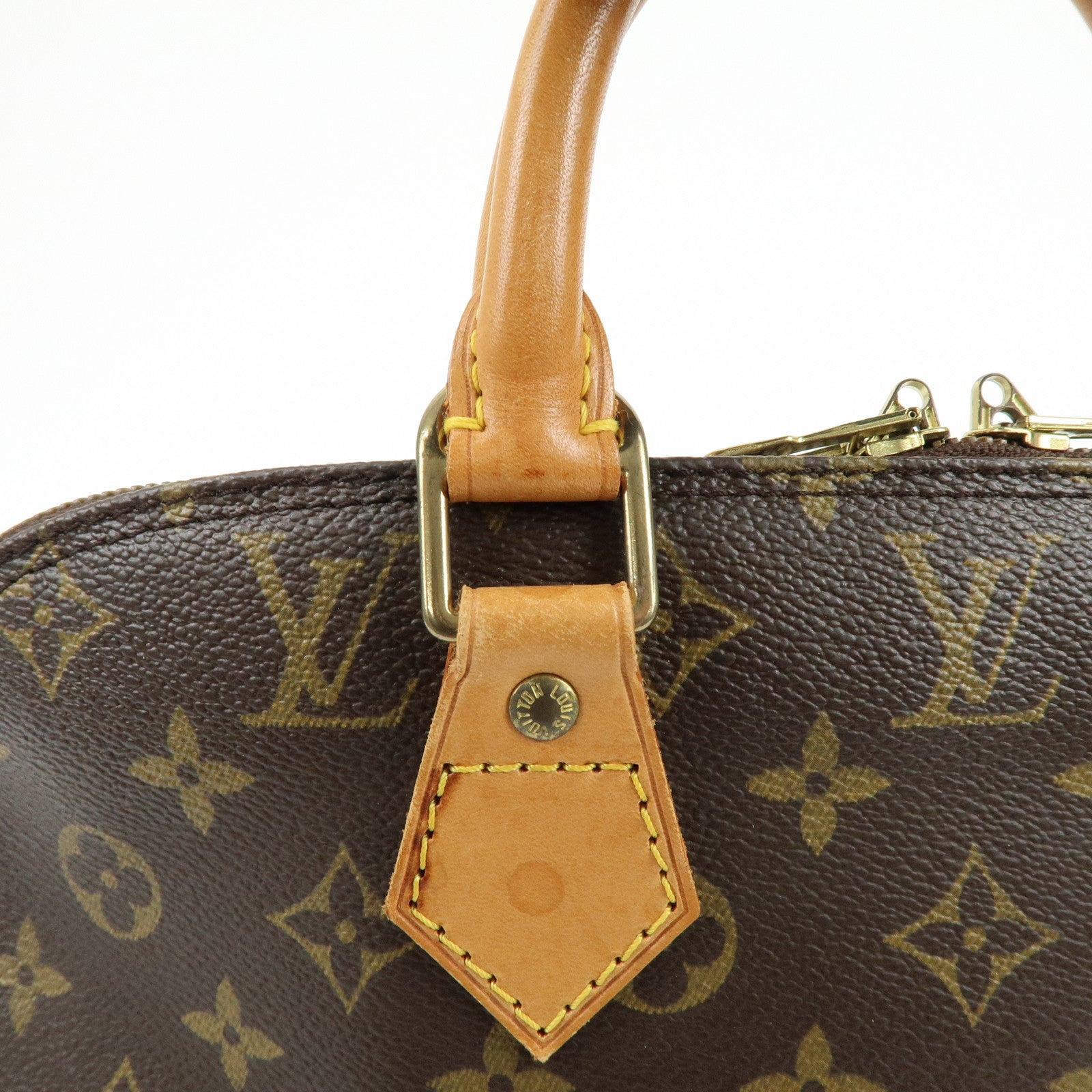 Louis Vuitton Monogram Alma Hand Bag Brown Brown M51130