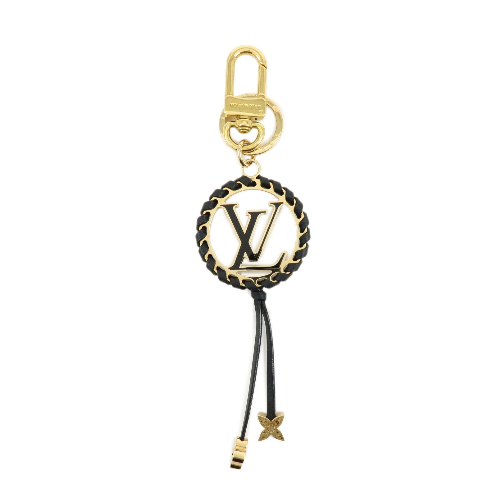 Louis Vuitton Porte Cles Very LV Circle Bag Charm Key Ring Black M63082