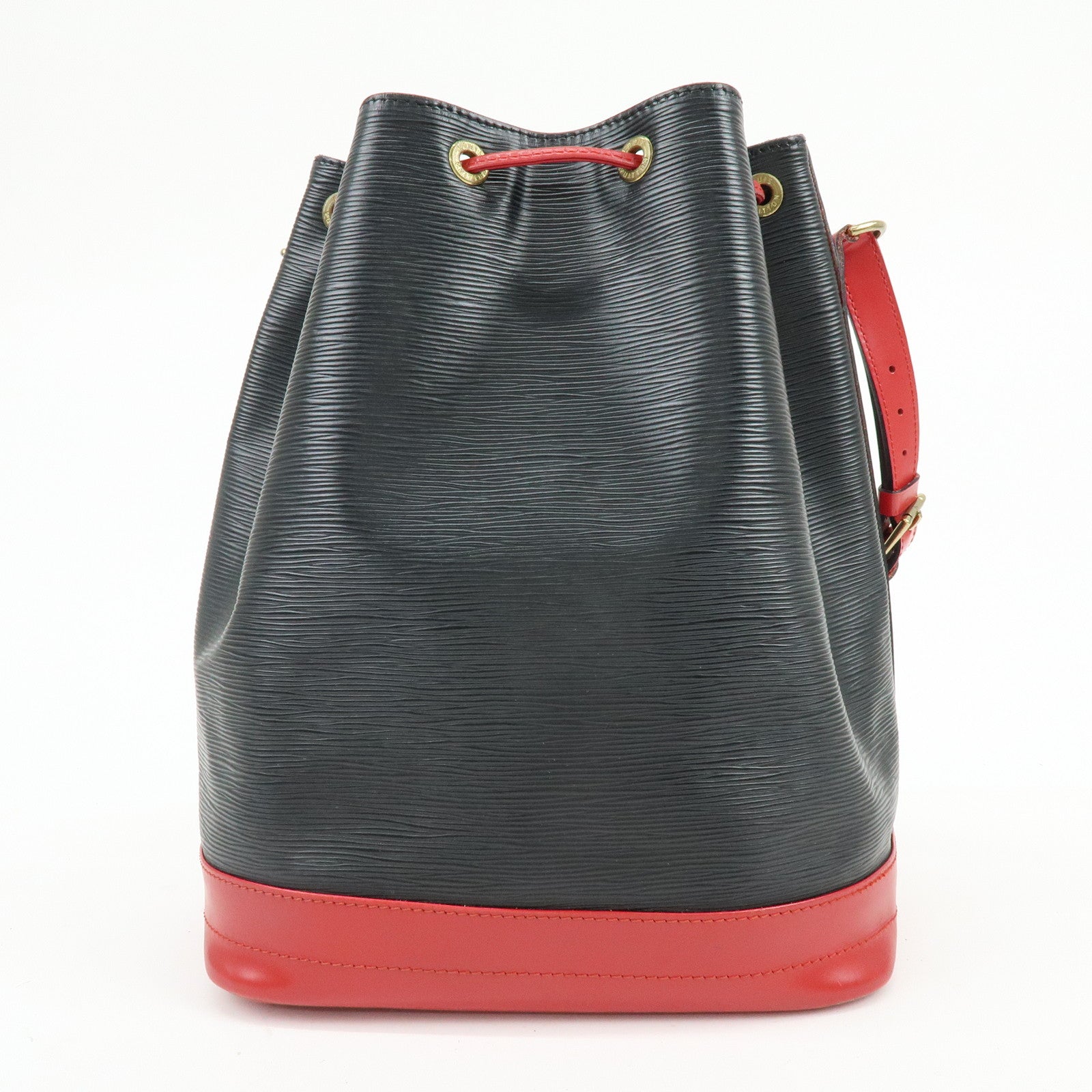 Louis Vuitton Epi Noe Leather Shoulder Bag Noir Castilian Red M44017