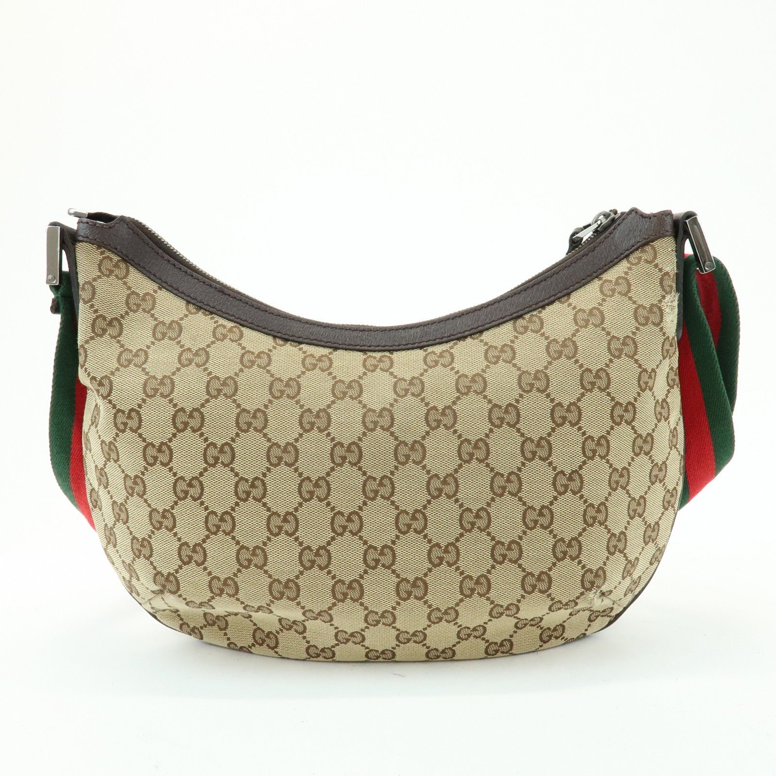 GUCCI Sherry GG Canvas Leather Shoulder Bag Beige Brown 181092